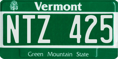 VT license plate NTZ425