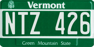 VT license plate NTZ426