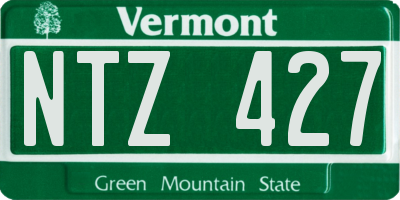 VT license plate NTZ427