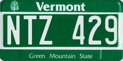 VT license plate NTZ429