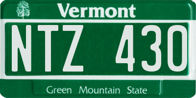 VT license plate NTZ430