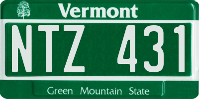 VT license plate NTZ431