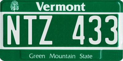 VT license plate NTZ433
