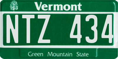 VT license plate NTZ434