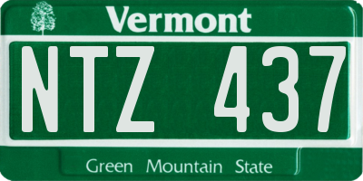 VT license plate NTZ437