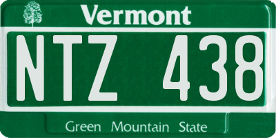 VT license plate NTZ438