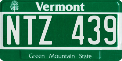 VT license plate NTZ439