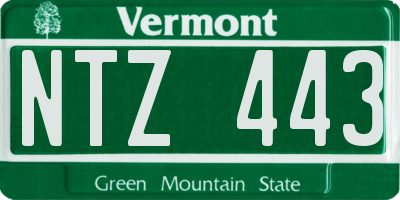 VT license plate NTZ443