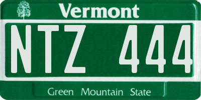 VT license plate NTZ444