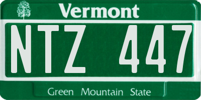 VT license plate NTZ447