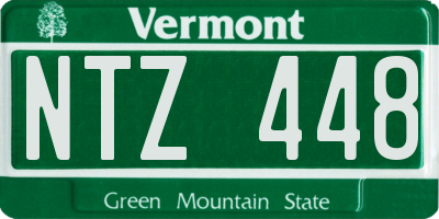 VT license plate NTZ448