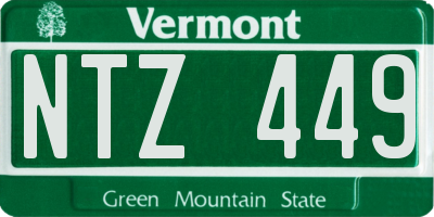 VT license plate NTZ449