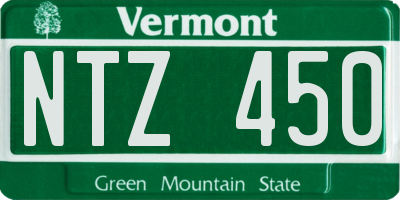 VT license plate NTZ450