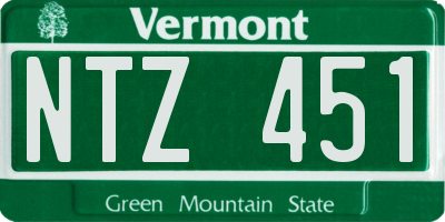 VT license plate NTZ451