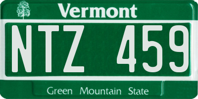 VT license plate NTZ459