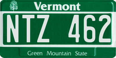 VT license plate NTZ462