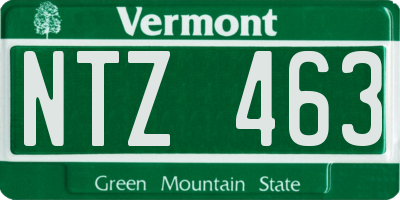 VT license plate NTZ463