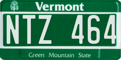 VT license plate NTZ464