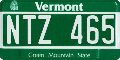 VT license plate NTZ465