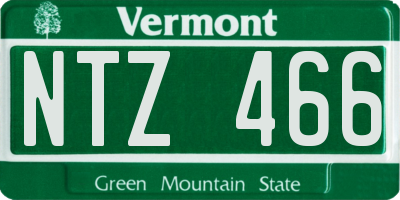 VT license plate NTZ466