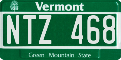 VT license plate NTZ468