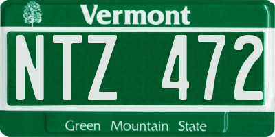 VT license plate NTZ472
