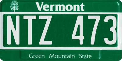 VT license plate NTZ473
