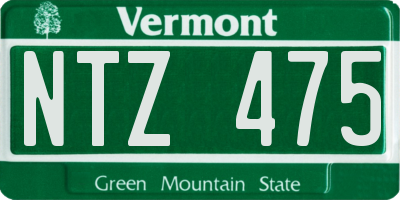 VT license plate NTZ475