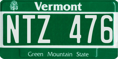 VT license plate NTZ476