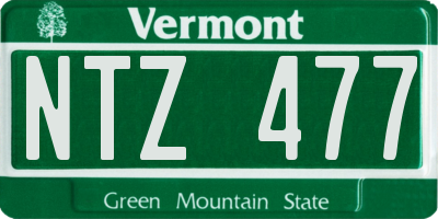 VT license plate NTZ477