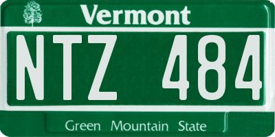 VT license plate NTZ484