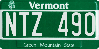 VT license plate NTZ490