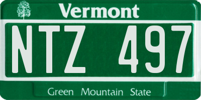 VT license plate NTZ497