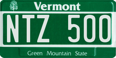 VT license plate NTZ500
