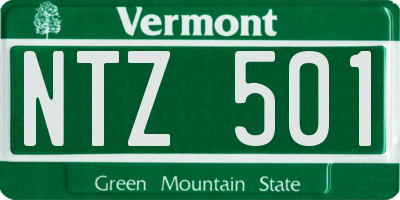 VT license plate NTZ501