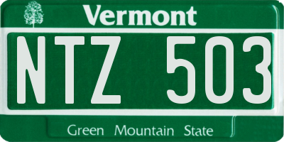 VT license plate NTZ503