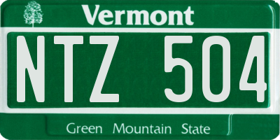 VT license plate NTZ504