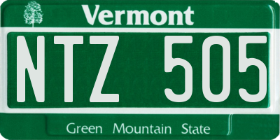 VT license plate NTZ505