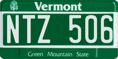 VT license plate NTZ506