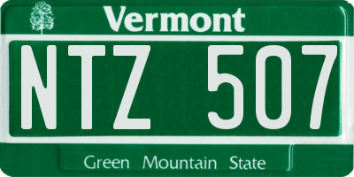 VT license plate NTZ507