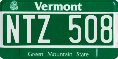 VT license plate NTZ508
