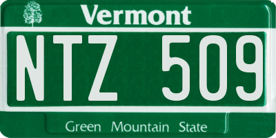 VT license plate NTZ509