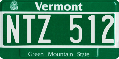 VT license plate NTZ512