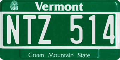 VT license plate NTZ514
