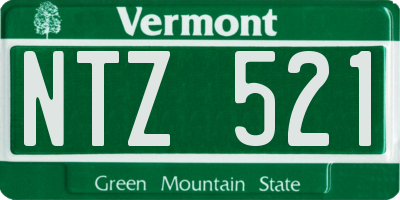 VT license plate NTZ521
