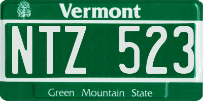 VT license plate NTZ523