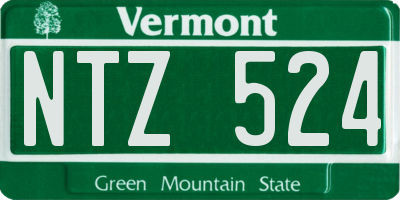 VT license plate NTZ524
