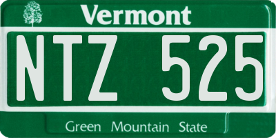 VT license plate NTZ525
