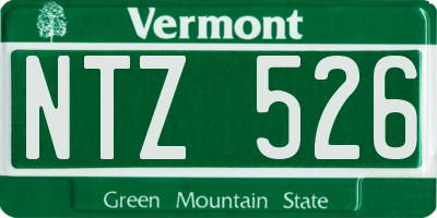 VT license plate NTZ526