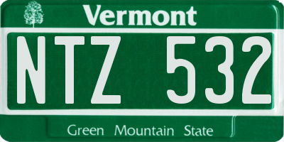 VT license plate NTZ532